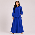 Royal Blue Flapper Co-ord Set by Wear Samiya