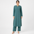 Sage Teal Banline Co-ord Set by Wear Samiya