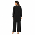 Onyx Black Scallop Co-ord Set by Wear Samiya