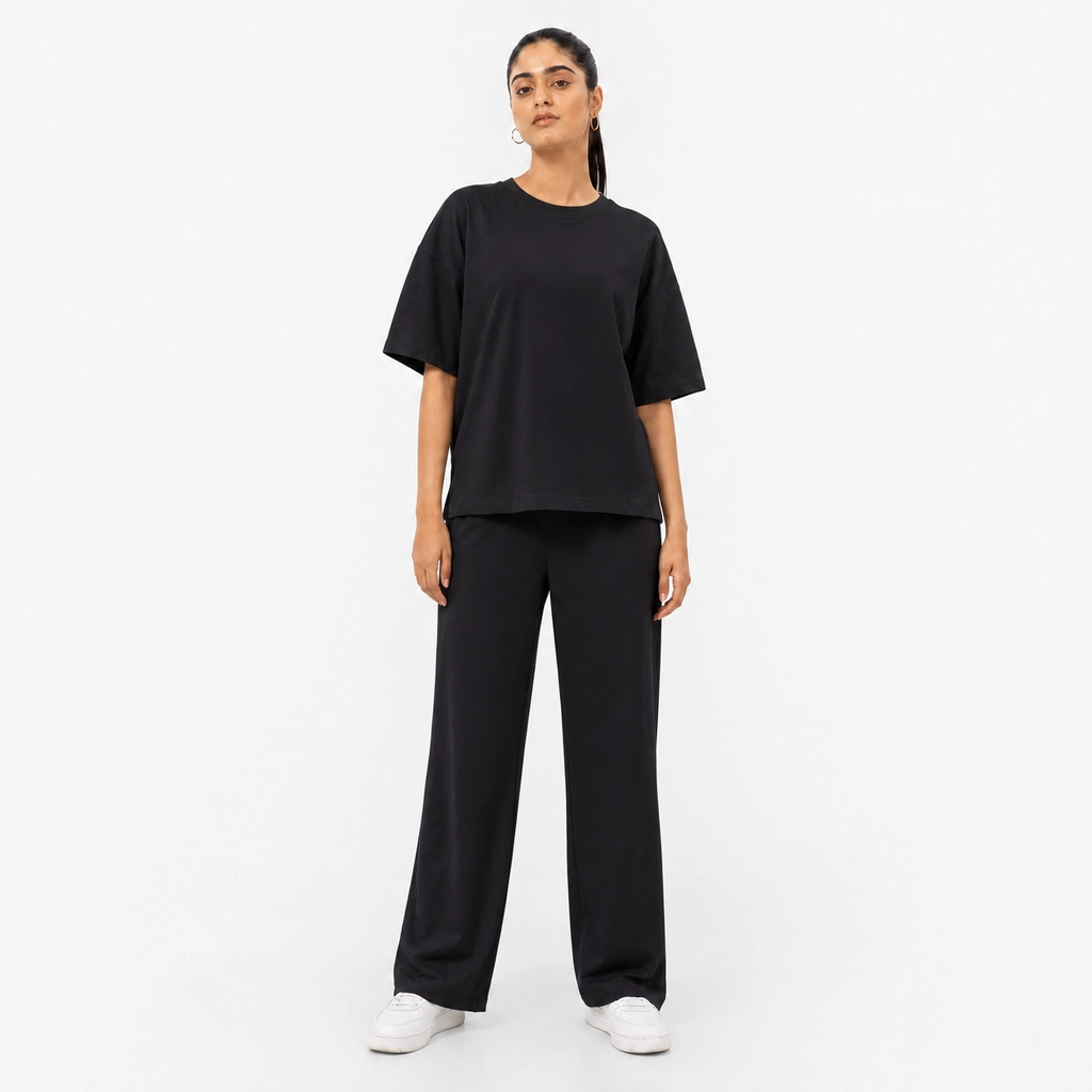 Black Drop Shoulder Track Suit by Wear Samiya