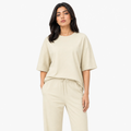 Cream Drop Shoulder Track Suit by Wear Samiya