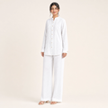 White Bizu Pleated Co-ord Set by Wear Samiya