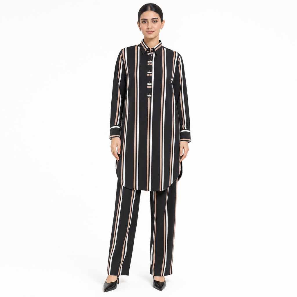 Black Lining Co-ord Set by Wear Samiya